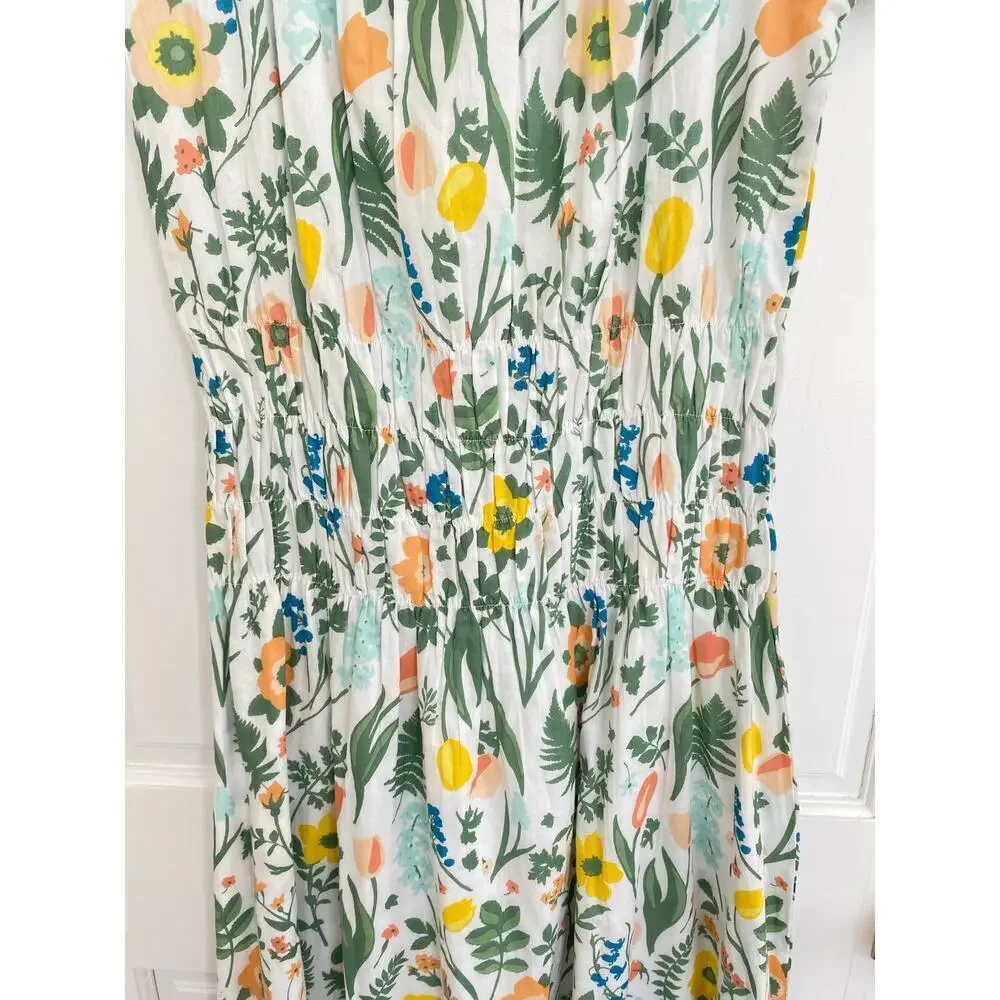 Olivia James The Label Josie Off The Shoulder Floral Puff Sleeve Midi Dress - Picture 8 of 11